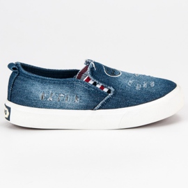 Slip-On-Jeans-Turnschuhe blau