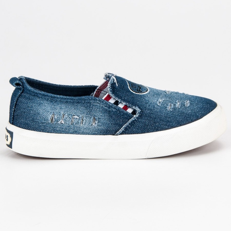 Slip-On-Jeans-Turnschuhe blau