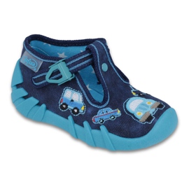 Befado graue Kinderschuhe 110P342 blau navy blau