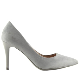 Pumps auf grauem Wildleder B-79 Grey