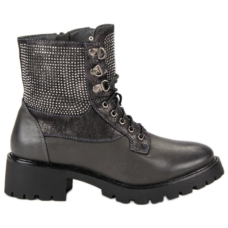 Ideal Shoes Geschnürte Arbeiter auf der Plattform grün