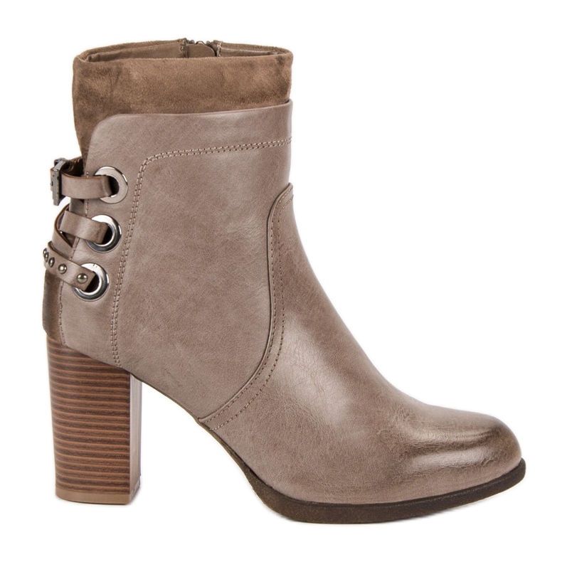 Super Mode Elegante Stiefel auf einem Pfosten braun