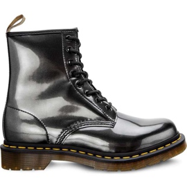 Dr. Martens Vegan 1460 Chrom Gunmetal Chromlack Metallic grau