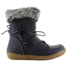 Halbstiefel für Kinder mit Fell K1647201 Marino marineblau