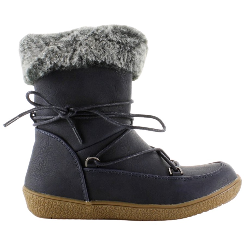 Halbstiefel für Kinder mit Fell K1647201 Marino navy blau