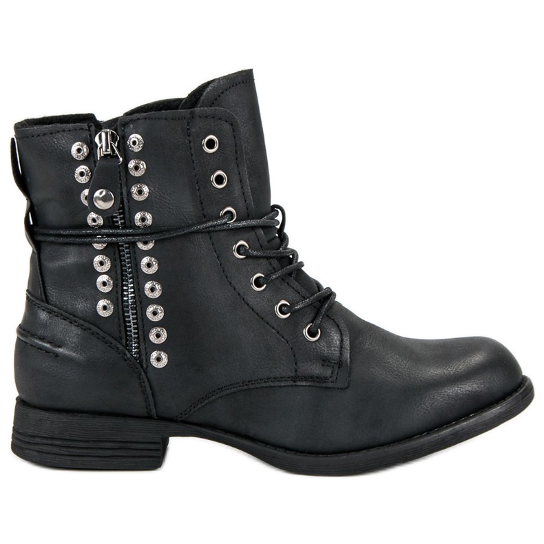 Kayla Schwarze Rockstiefel