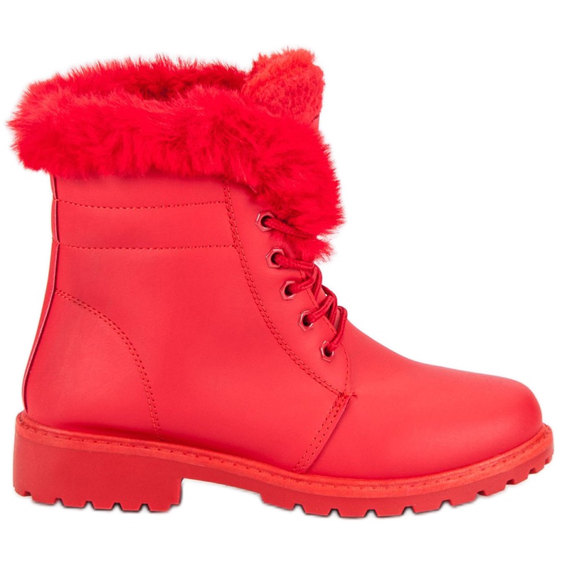 Rote Trapper mit Fell