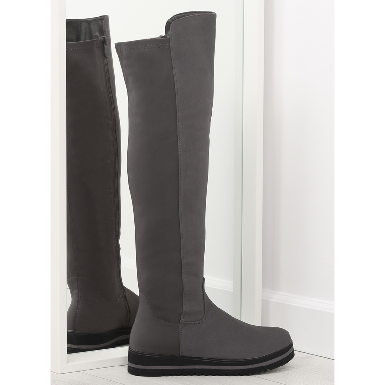 Grau Überstiefel für Damen A-177 grau