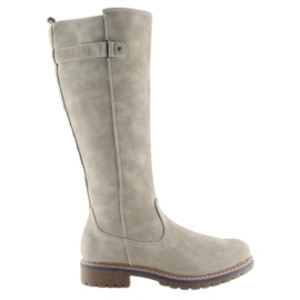 Holzstiefel beige GD-WL-07 Beige grau