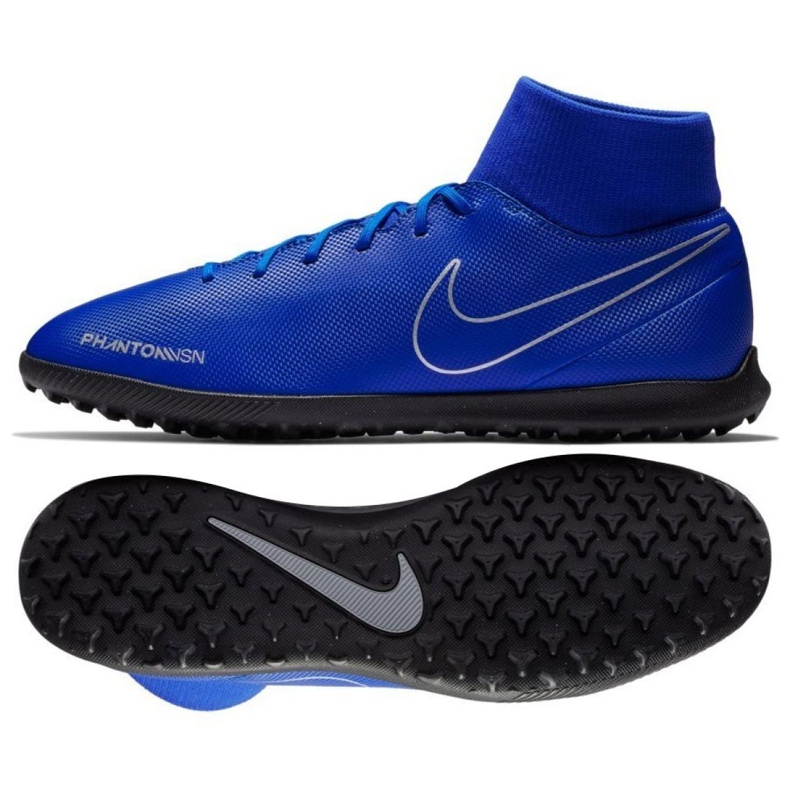 Nike Phantom Vsn Club Df Tf M AO3273-400 Fußballschuhe mehrfarbig blau
