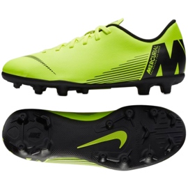 Nike Mercurial Vapor 12 Club Mg Jr AH7350-701 Fußballschuhe mehrfarbig grün