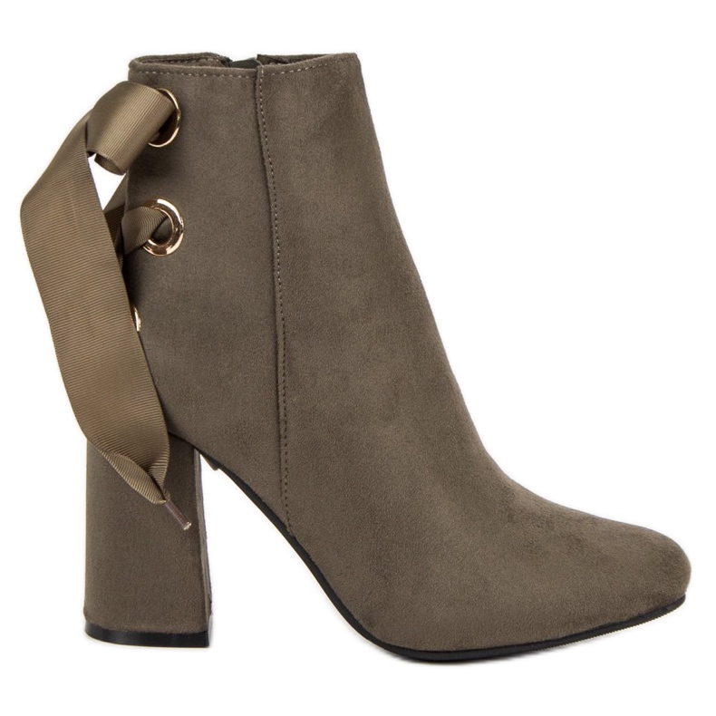 Ideal Shoes Sexy Stiefel auf einem Pfosten grau