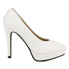 J. Star Sexy High Heels auf dem Plateau weiß