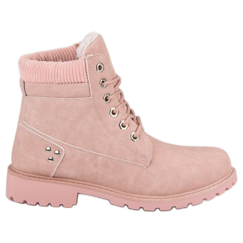 Rosa isolierte Stiefel