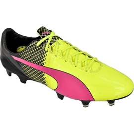 Puma evoSPEED 5.5 Tricks Fg M 10359601 Fußballschuhe gelb, gelb, pink gelb