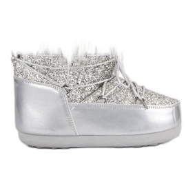 Modische Schneestiefel grau