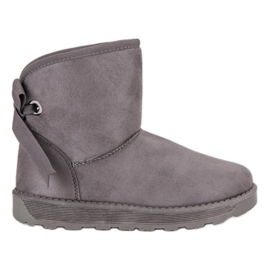 Mukluki mit Schleife grau