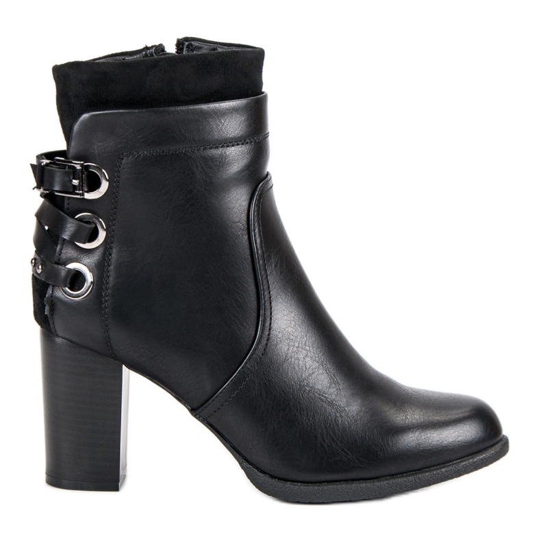 Super Mode Elegante Stiefel auf einem Pfosten schwarz