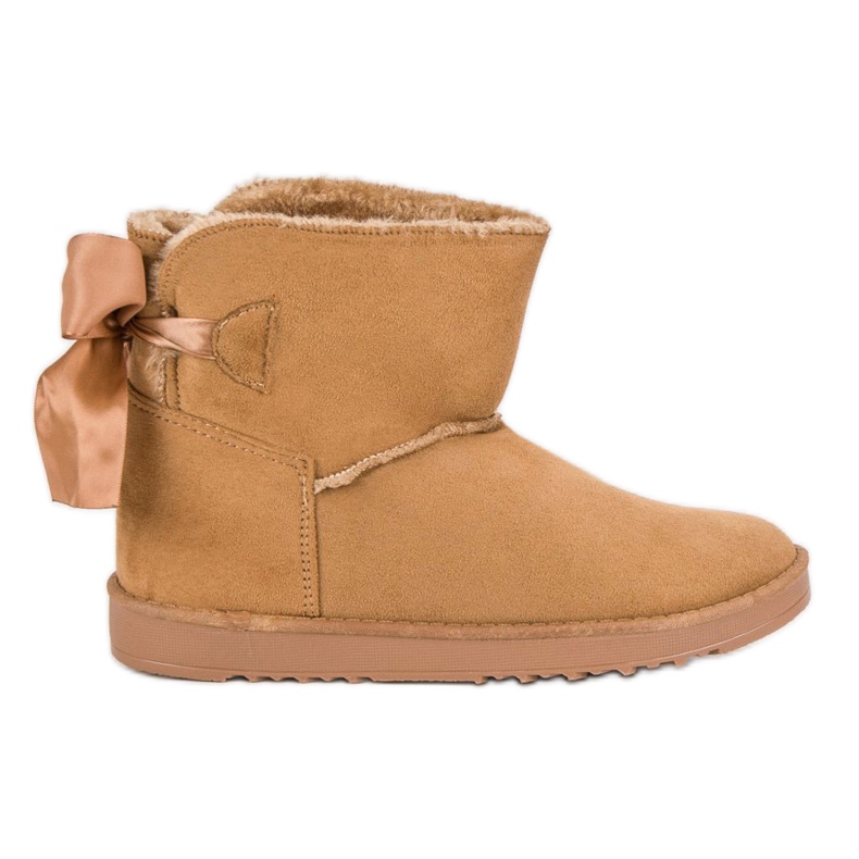 Schneestiefel mit aufgerolltem Schaft braun