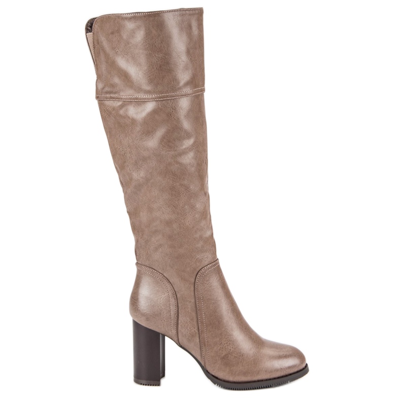 Super Mode Klassische beige Stiefel