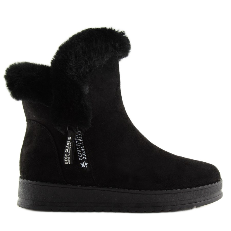 Warme schwarze Schneestiefel MZ-75 Black