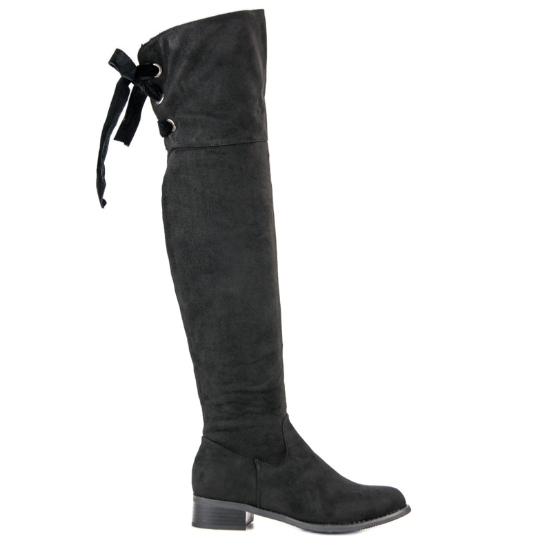 Queen Vivi Overknee-Stiefel aus Wildleder schwarz