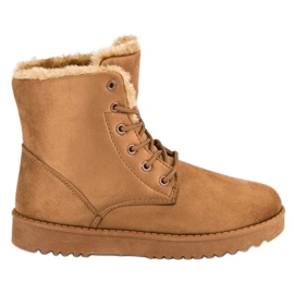 Forever Folie Warme Wildlederstiefel braun