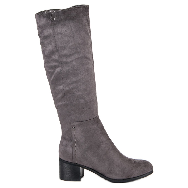 Super Mode Bequeme graue Stiefel