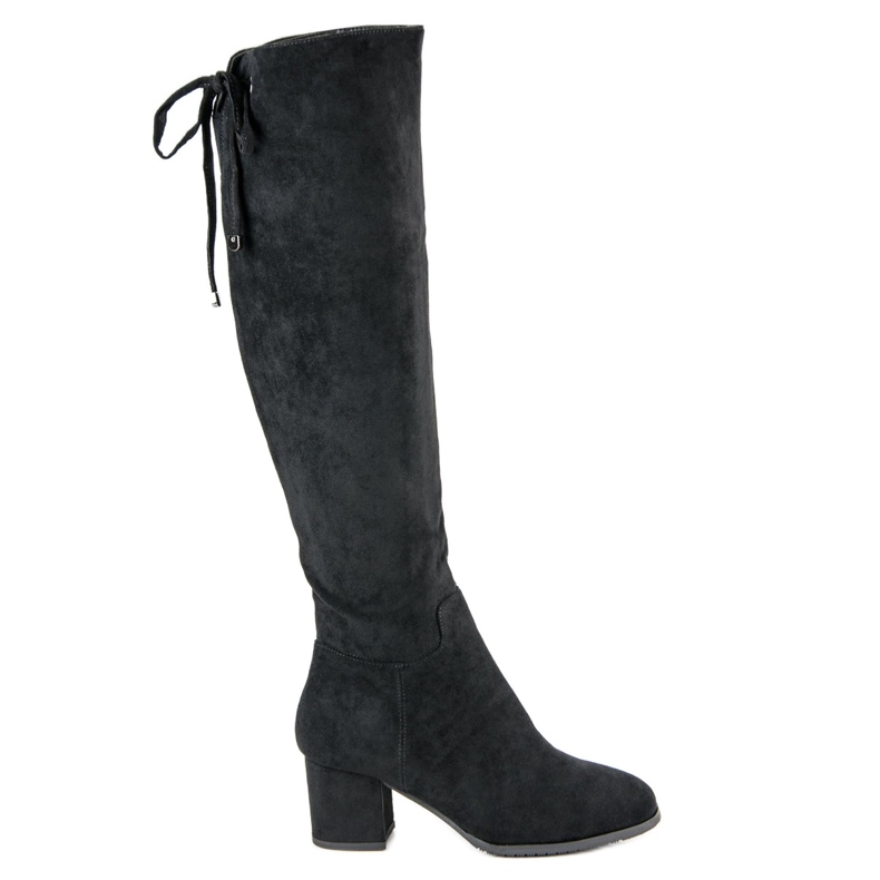 Super Mode Bequeme Wildlederstiefel schwarz