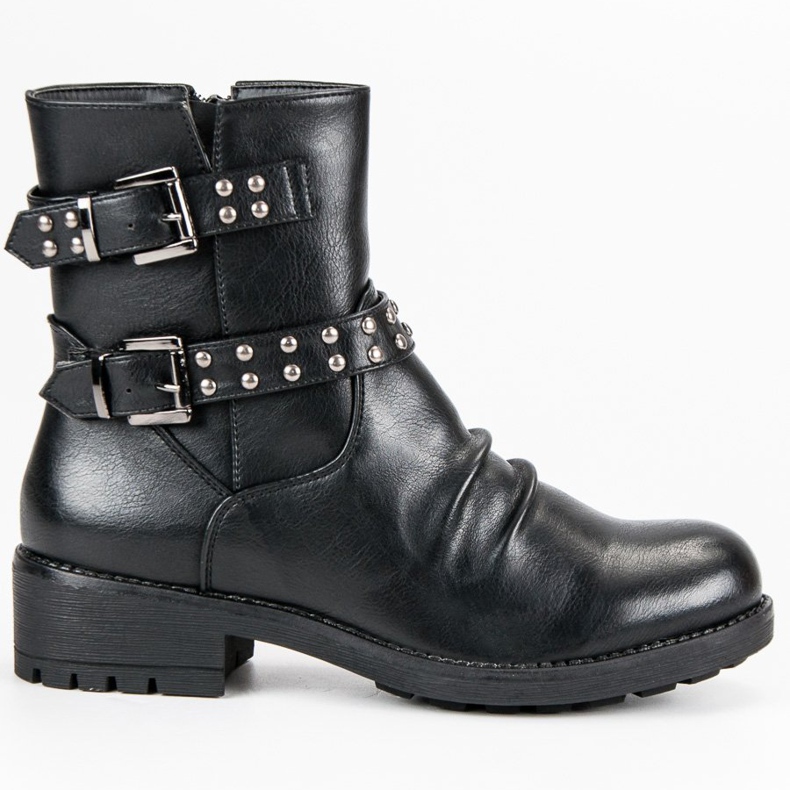 J. Star Modische Rockstiefel schwarz