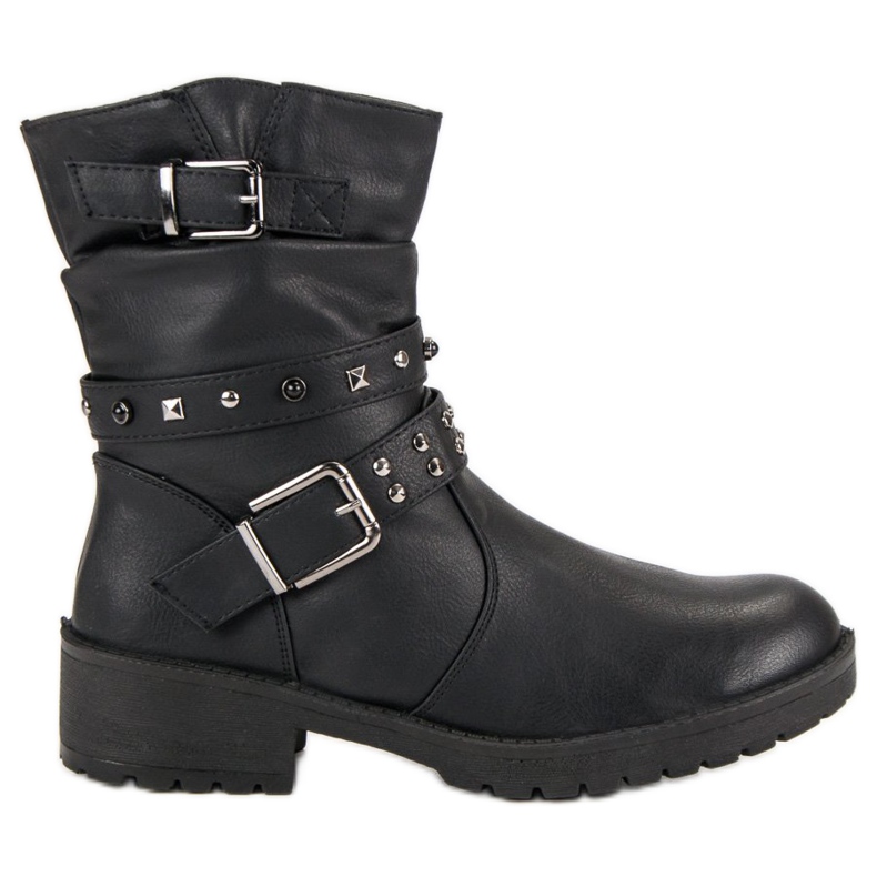 J. Star Modische Rockstiefel schwarz