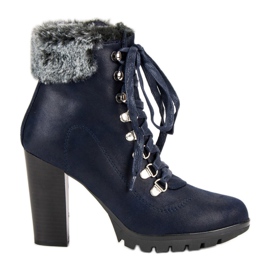 Cm Paris Schnürstiefeletten an einem Pfosten blau