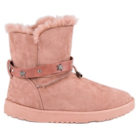 Dekoriertes Mukluki rosa