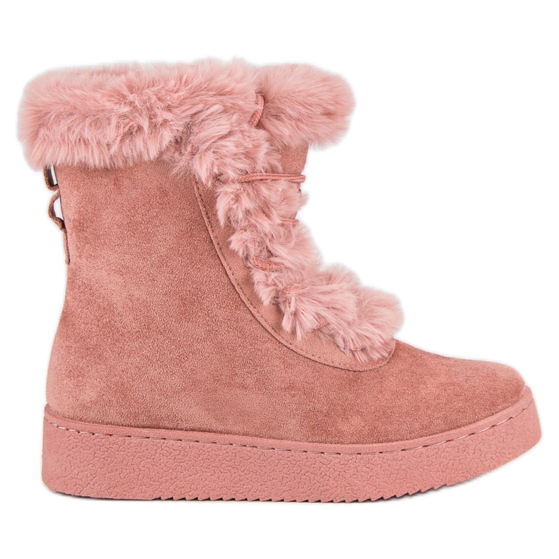 Warme Winterstiefel rosa