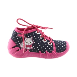 Befado Kinder-Punktebindung 130P039 weiß rosa navy blau