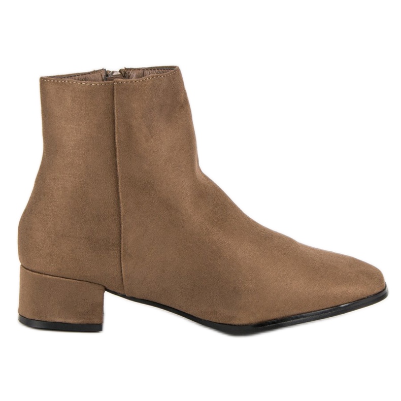 Super Mode Beige Stiefel auf flachem Absatz