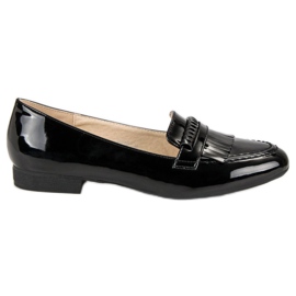 Lackierte Loafer schwarz