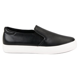 Schwarze Slip-On-Sneakers