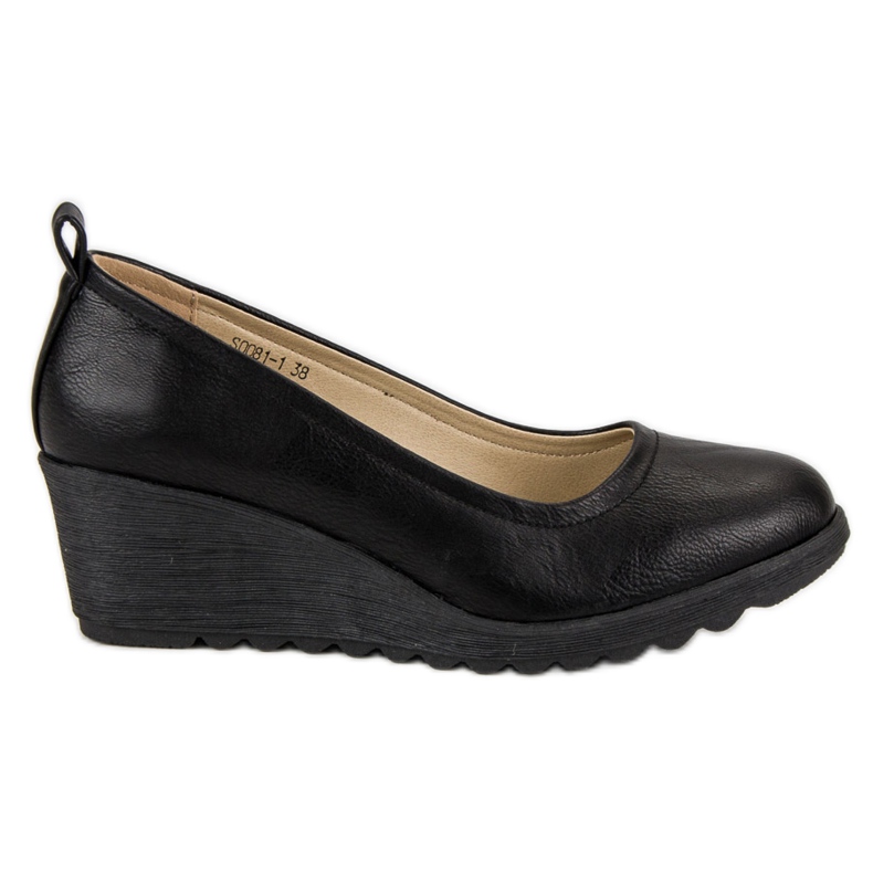 J. Star Schwarze Keilpumps