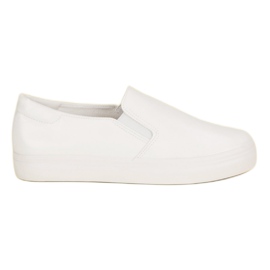 Weiße Slip-On-Sneakers
