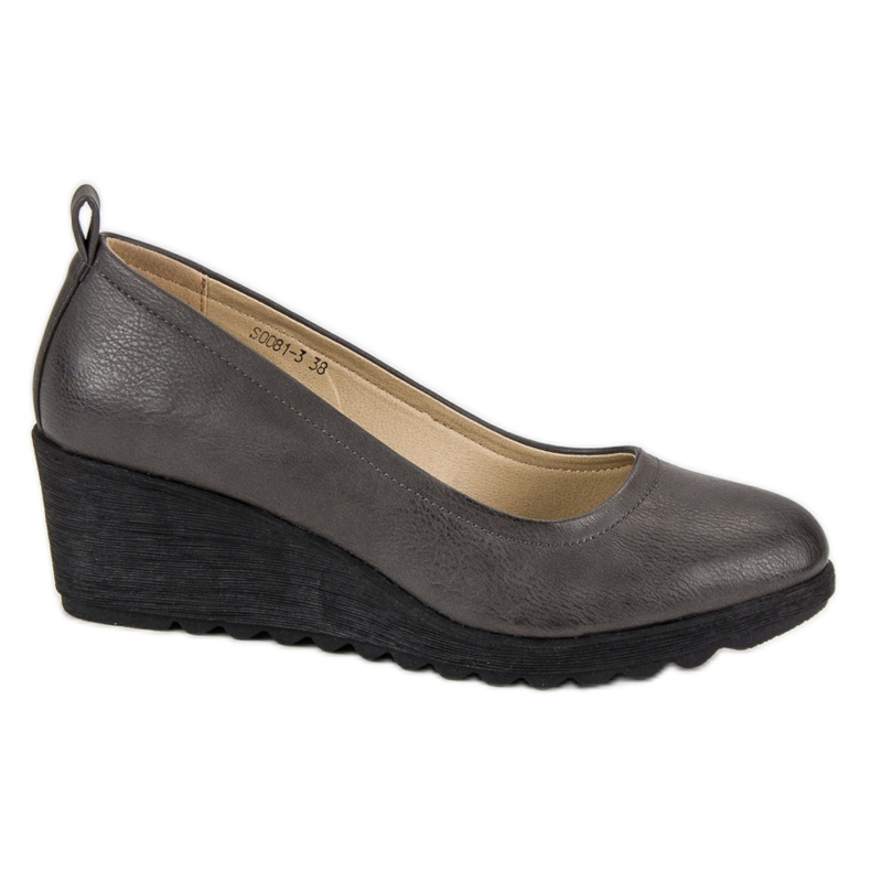 J. Star Graue Keilpumps