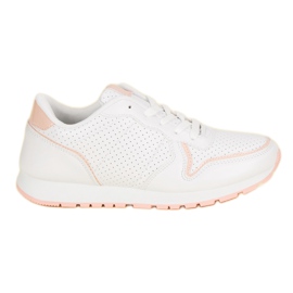 Modische Sportschuhe weiß rosa