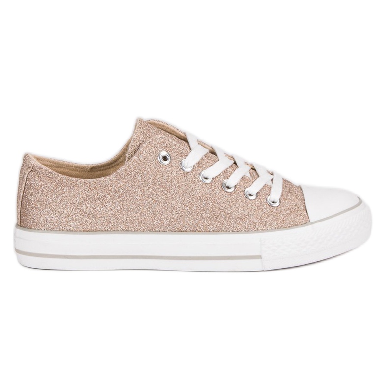 Glitzer-Turnschuhe gelb