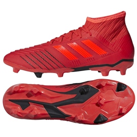 Adidas Predator 19.2 Fg M D97940 Fußballschuhe mehrfarbig rot