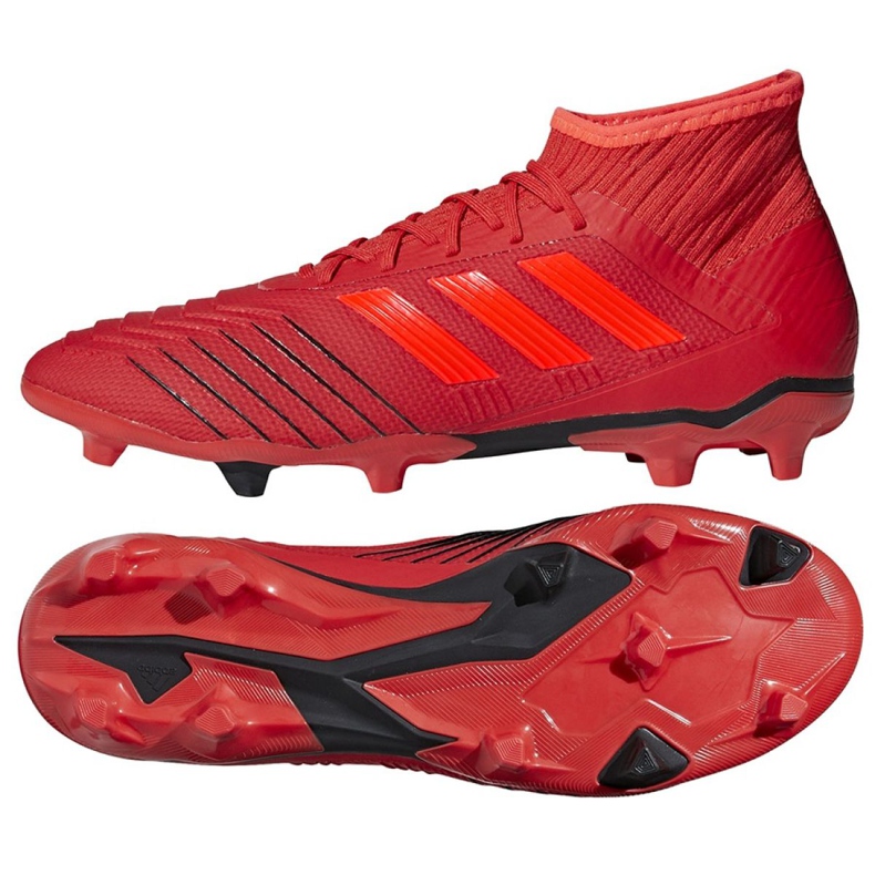 Adidas Predator 19.2 Fg M D97940 Fußballschuhe mehrfarbig rot