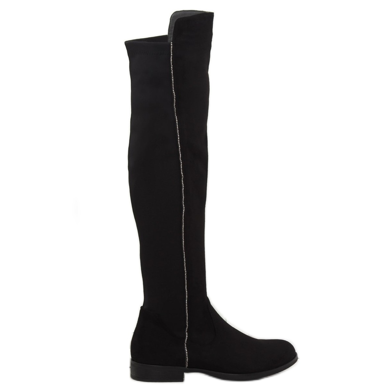 Overknee-Stiefel mit flexiblem Obermaterial schwarz 168-188 Black