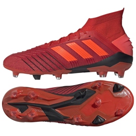 Adidas Predator 19.1 Fg M BC0552 Fußballschuhe mehrfarbig rot