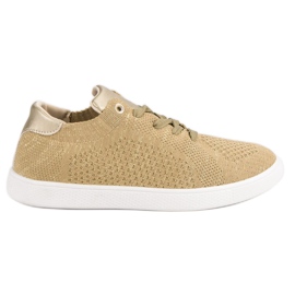 Bequeme Sportschuhe gelb