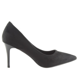 Bequeme Pumps auf einem schwarzen LE012P Black Pin