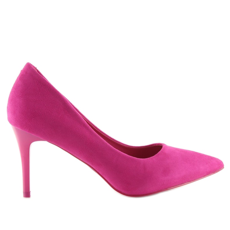 Bequeme Pumps auf einem fuchsiafarbenen LE012P Fushia Absatz rosa